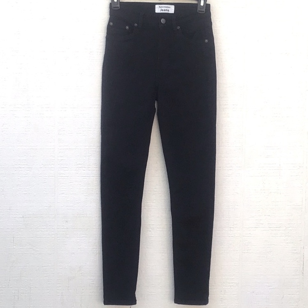 Reformation high & skinny black jean size 25